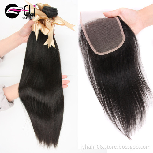 10 Inch Body Wave Brazilian Hair Lace Closure And Bundles Large Stock Grade 12A Virgin Hair